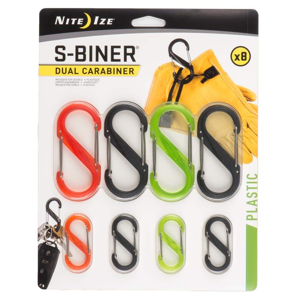 Nite Ize Black Plastic Carabiner with Wire Gate Closure, Oval Shape,  10.5-in Length, 6 oz. Weight in the Carabiners department at