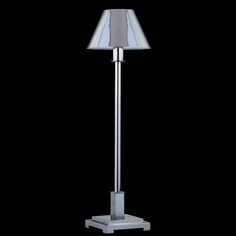 Roxy 26" Silver Metal Clip-on Lamp with Chrome Shade
