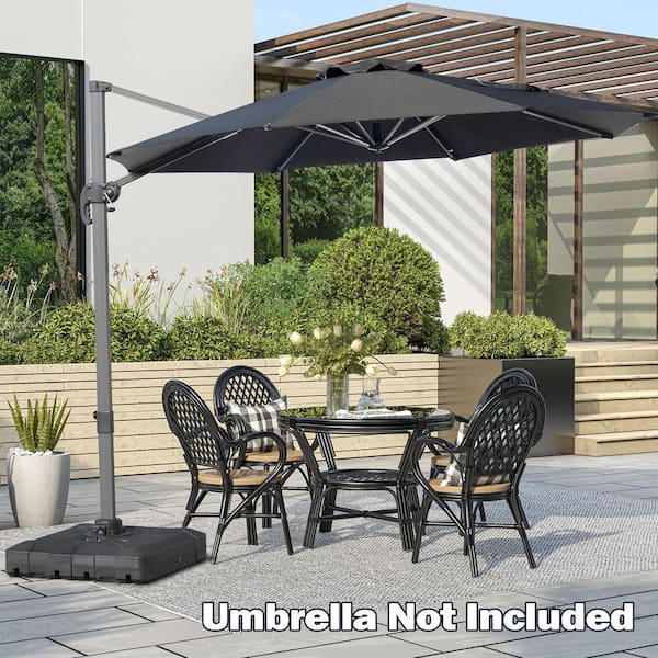 220 lbs. HDPE Patio Umbrella Base in Black