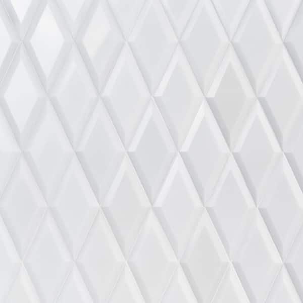 Ivy Hill Tile Macon white Jade 5.51 in. x 11.81 in. Beveled Polished Marble Wall Tile (4.51 sq. ft. /Case)