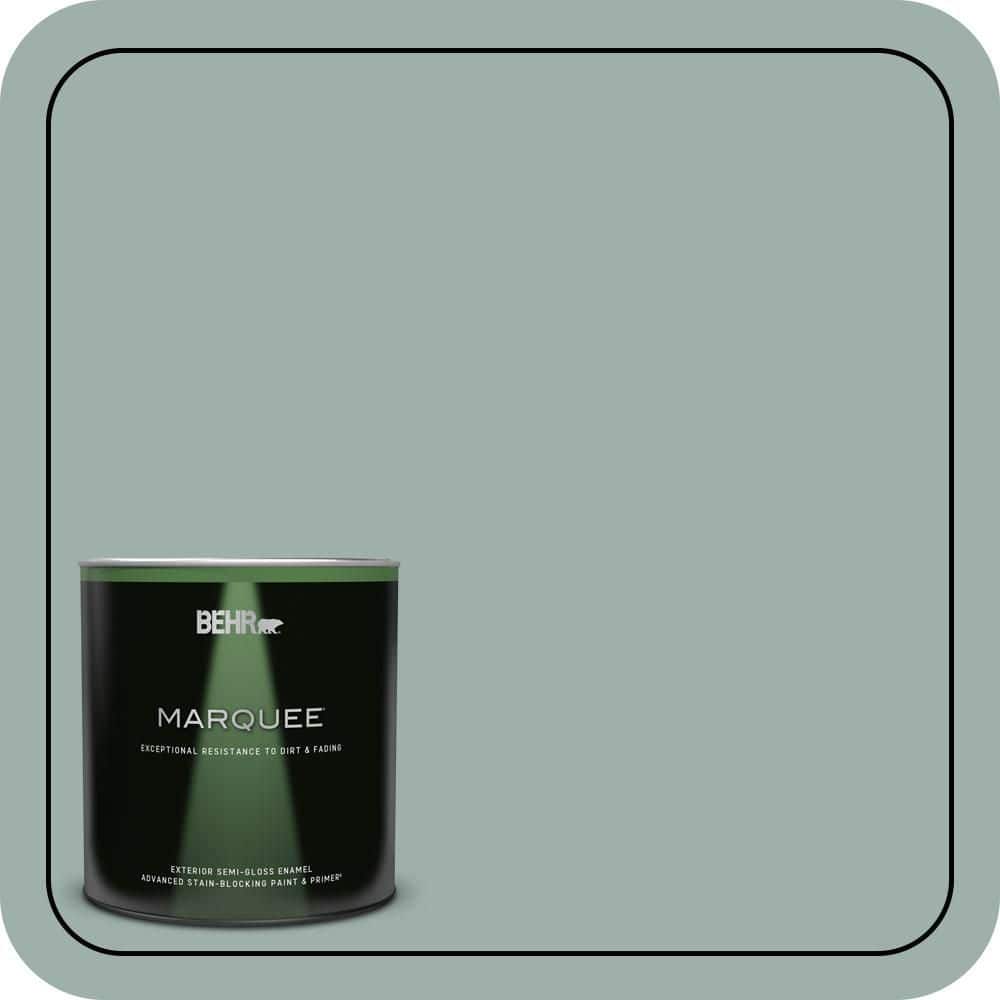 1 qt. #490F-4 Gray Morning Semi-Gloss Enamel Exterior Paint & Primer product image for price tracking