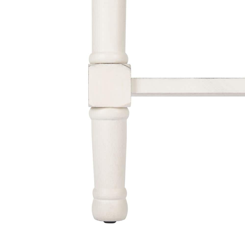 Allura Distressed White Wood 1-Drawer Accent Table