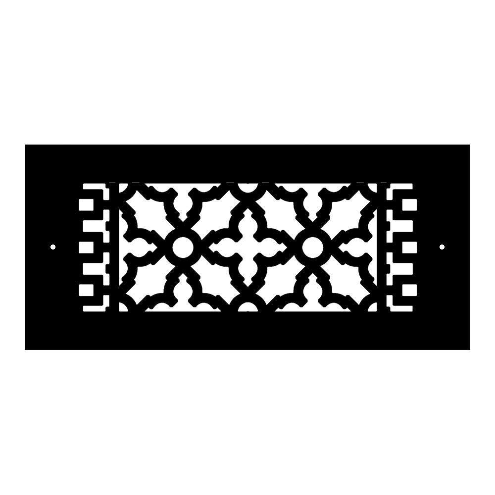 Scroll Series 4 in. x 10 in. Aluminum Grille, Black with Mounting Holes price history on PriceWatchPro
