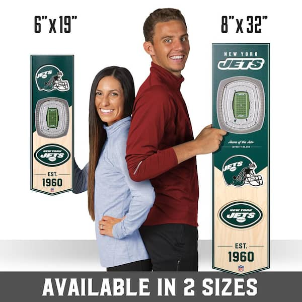 YouTheFan New York Jets 3D Banner - 6 x 19 in