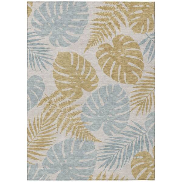 Chantille Machine Washable Indoor/Outdoor Abstract ACN3009 Ivory 9 ft. x 12 ft. Area Rug