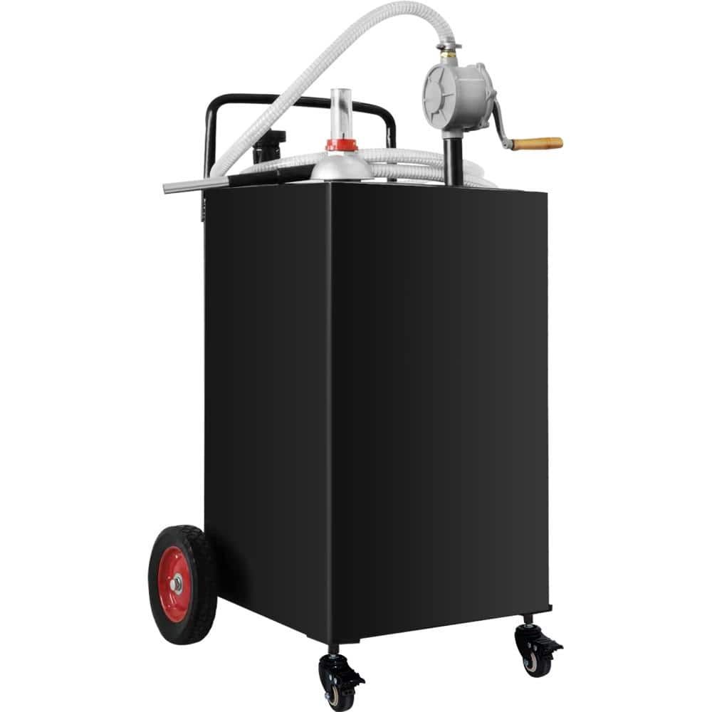 35 Gallon Fuel Caddy 4 Wheels Carbon Steel Tank Manual 2-Way Pump 8.2 ft Hose for Auto Farm Marine Black price history on PriceWatchPro