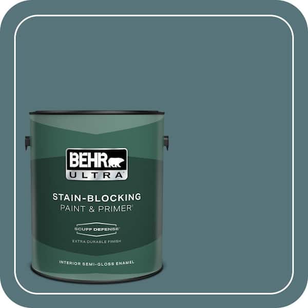 BEHR ULTRA 1 gal. Home Decorators Collection #HDC-FL15-03 Blue Sage Extra Durable Semi-Gloss Enamel Interior Paint & Primer