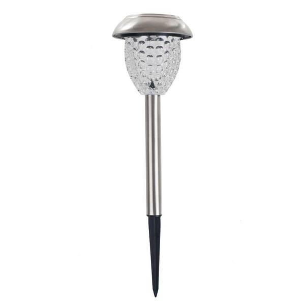 Pure Garden Solar Powered LED Honeycomb Glass Pathway Light (6-Pack)