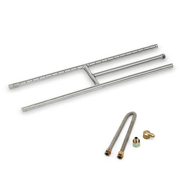 American Fire Glass 24 in. x 6 in. Stainless Steel H-Burner