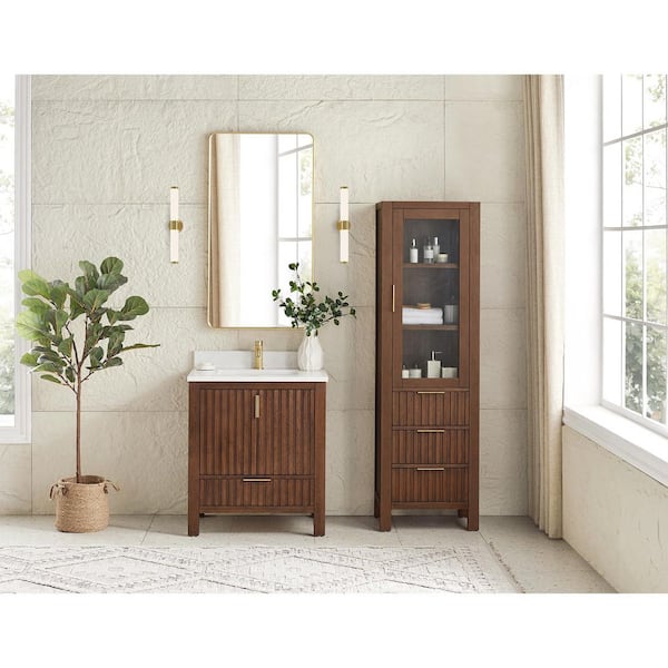 ROSWELL Shenzhen 30 in. W x 22 in. D x 34 in. H Single Bath Vanity