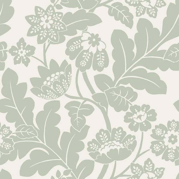 A-Street Prints Augusta Flock Damask Grey Flocks Paper Wallpaper Sample