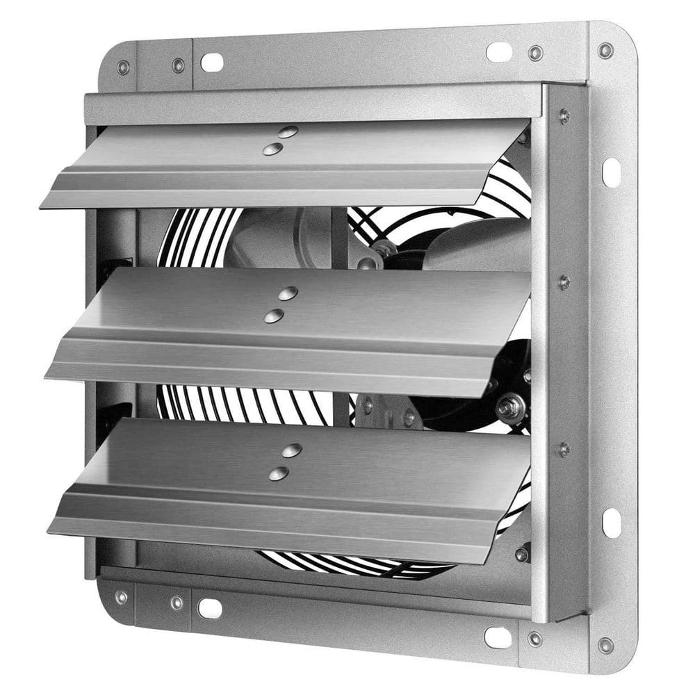 14 in. Variable Speed Aluminum Gable Wall Mounted Fan, 1000 CFM High Speed Shutter Exhaust Fan for Wall and Vent, Silver price history on PriceWatchPro
