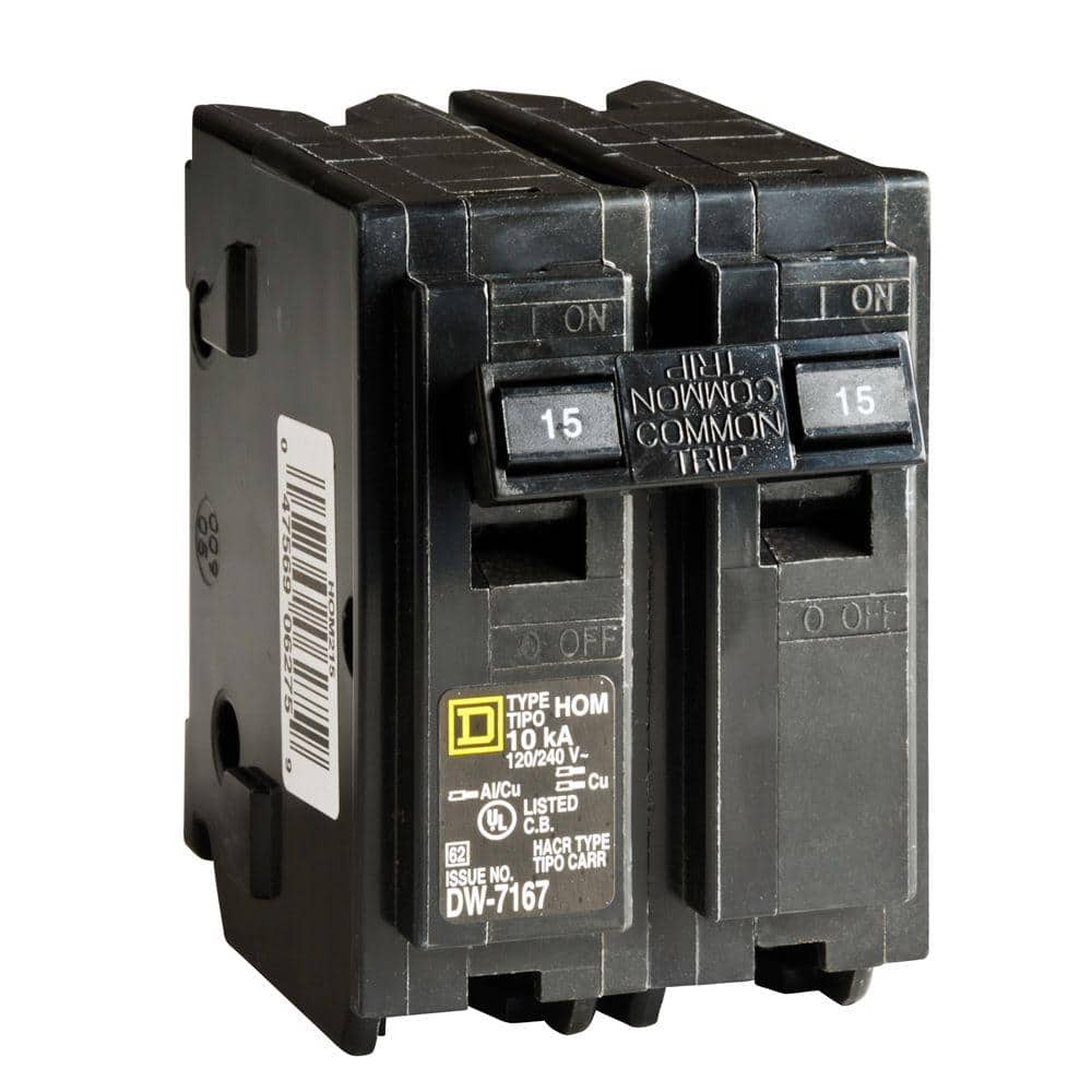 Square D - Homeline 15-Amp 2-Pole Circuit Breaker (HOM215CP)