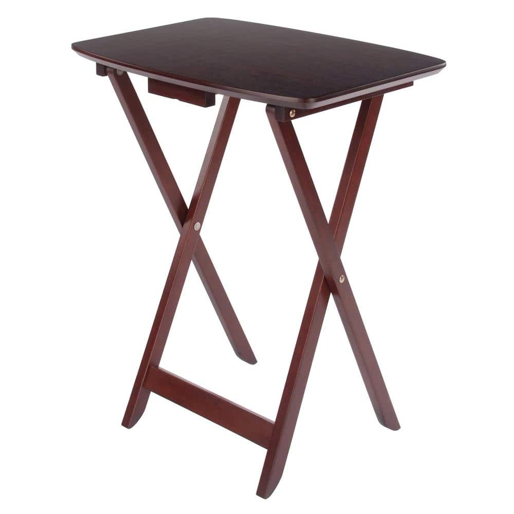 Darlene 2-Piece Walnut Rectangular Snack Table Set