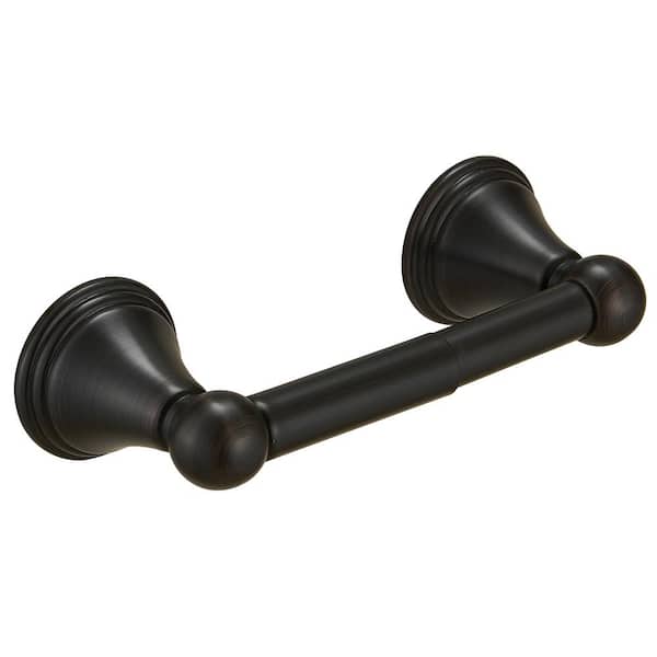 BWE Traditional Double Post Spring Wall Mounted Towel Bar Toilet Paper Holder in Oil Rubbed Bronze
