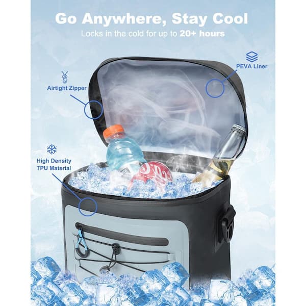 Misopily 21 qt. 30-Can Soft-Sided Insulated Cooler Bag Leakproof