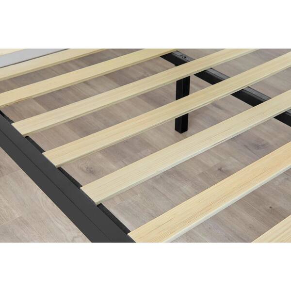 Black Metal King Bed Frame 76 In W X, Can A Bunkie Board Be Used On Metal Bed Frame