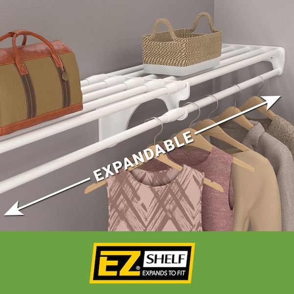 EZ Shelf Expandable DIY Closet Shelf & Rod 28 in - 48 in W EZ Shelf Expandable DIY Closet Shelf & Rod 28 in - 48 in W