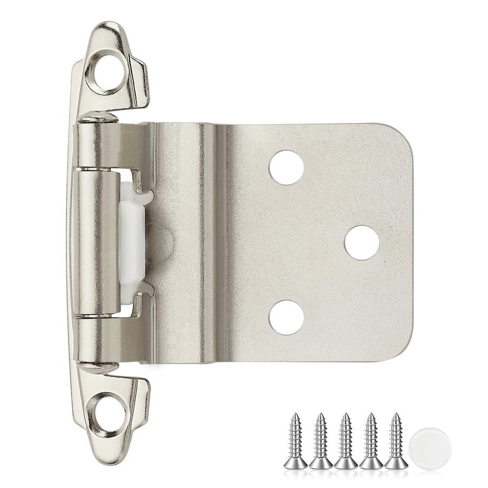30-Pack 3/8 in. Brushed Nickel Inset Kitchen Cabinet Hinges, Self Closing Cabinet Door Hinges with Door Bumper price history on PriceWatchPro