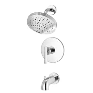 Contempra 1-Handle 1-Spray Tub and Shower Trim Kit in Polished Chrome (Valve Not Included)