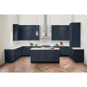 Avondale 11 in. W x 42 in. H Kitchen Cabinet End Panel in Ink Blue
