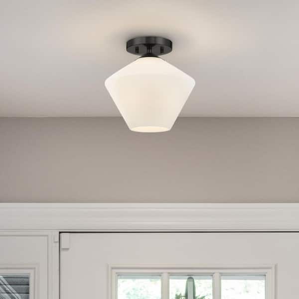 Hunter Celestial Valley 10 In 1 Light Matte Black Candle Flush Mount Lighting for Hallway