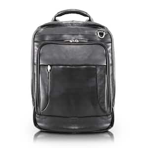 Lincoln Park Full Grain Cashmere Napa Leather 15 in. Black 3-Way Backpack Laptop Briefcase