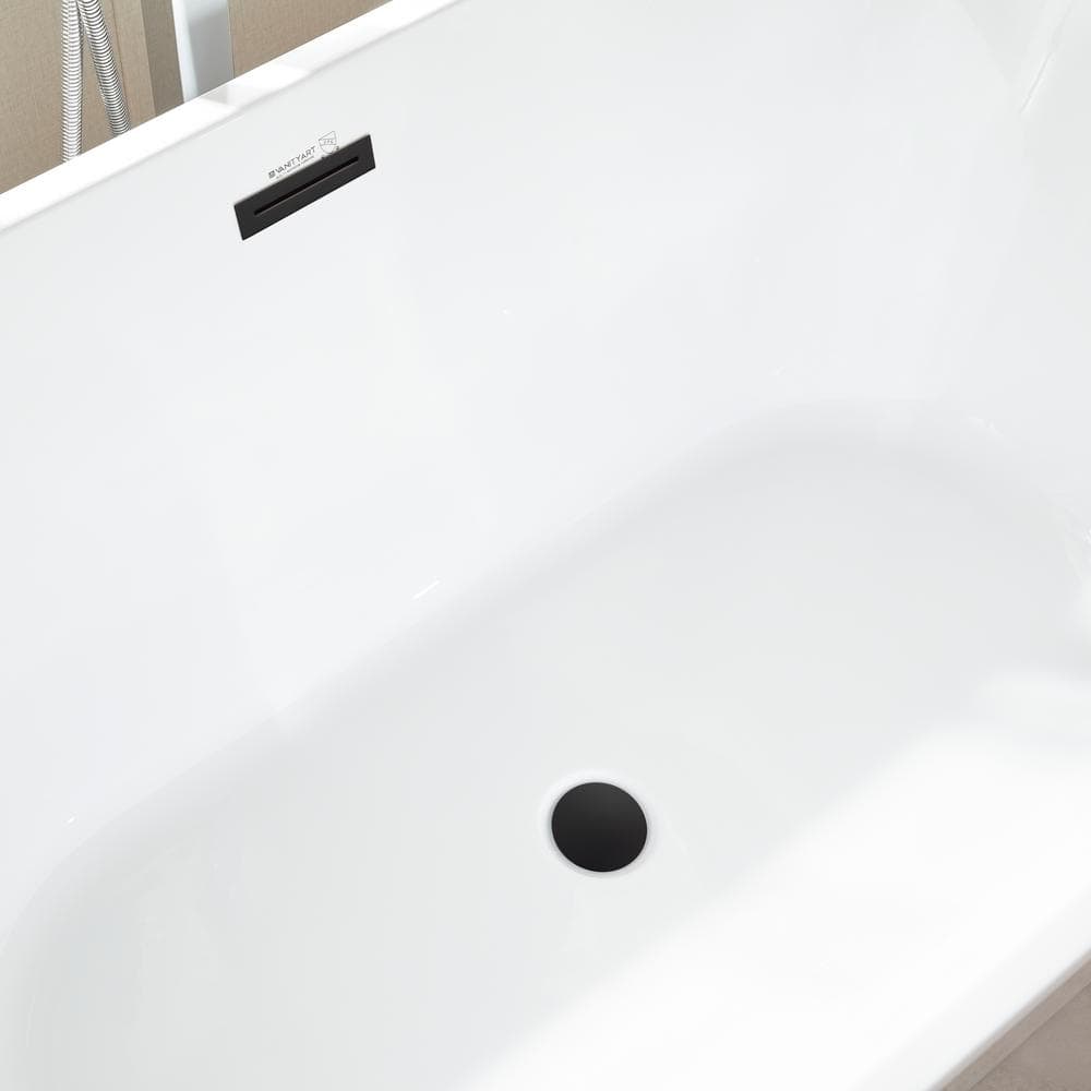 Iris 59" White Freestanding Acrylic Soaking Bathtub