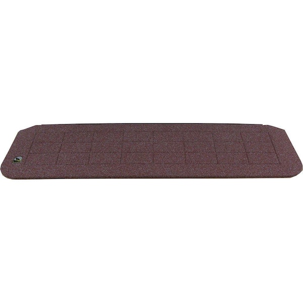 1.25 in. H x 42 in. W Recycled Polymer Rustic Brick Threshold Wheelchair Ramp