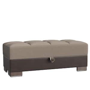 Basics Air Collection Beige/Brown Ottoman With Storage