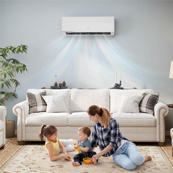 12000 BTU 24 SEER Ductless Mini Split Heat Pump with 13 ft. Lines Air Conditioner Cools 750 sq. ft. 115-Volt AC Unit