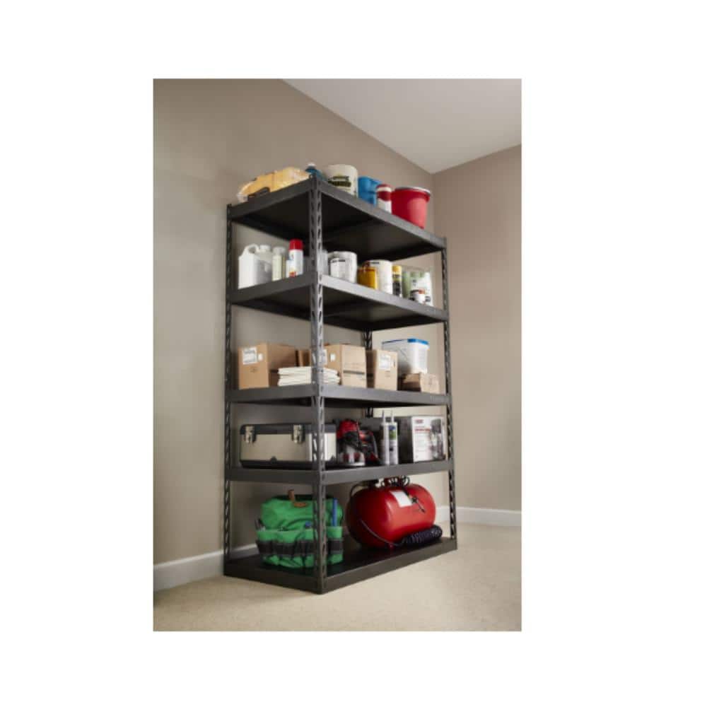 Hammered Granite 48" Wide 5-Shelf Laminate Storage Rack