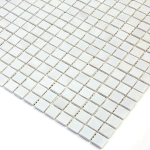 Skosh Glossy Dolphine Gray 11.6 in. x 11.6 in. Glass Mosaic Wall and Floor Tile (18.69 sq. ft./case) (20-pack)
