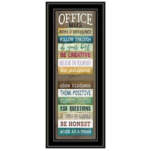 Office Rules by Unknown 1 Piece Framed Graphic Print Typography Art Print 21 in. x 9 in. .