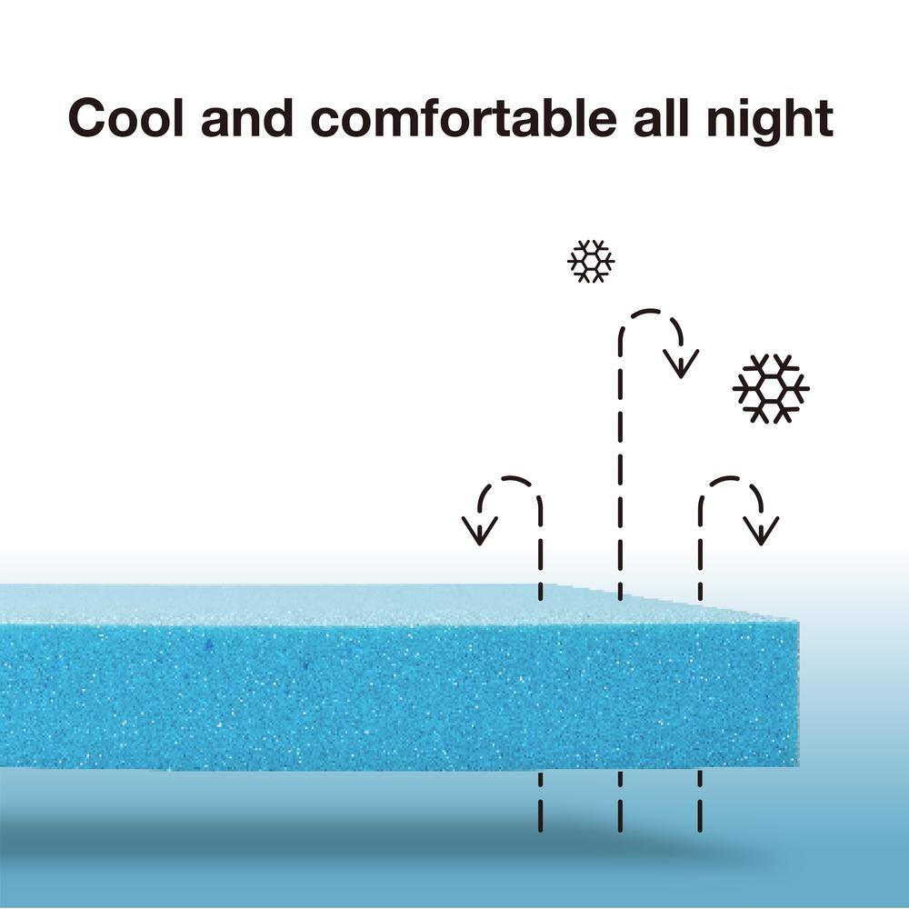 Twin Medium Cooling Memory Foam 10 in. Bed-in-a-Box Mattress - thumbnail 7