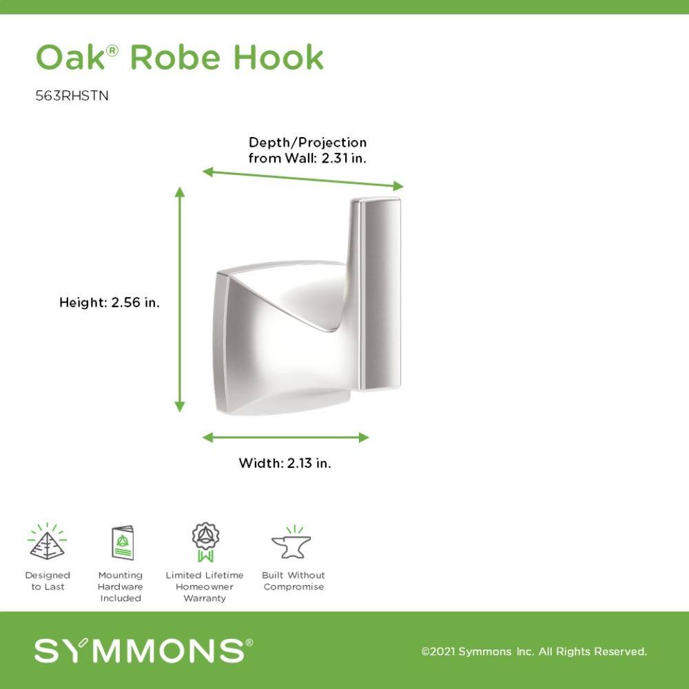 Satin Nickel Wall Mounted Robe and Towel Hook