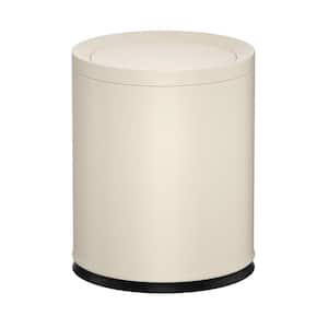 Elegant 2.6 Gallon Matte White Indoor Recycling Bin with Swing Cover