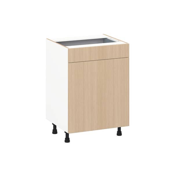 Timberline Mojavi Oak Slab Assembled Vanity Base Cabinet with 1-Drawers (24 in. W x 34.5 in. H x 21 in. D)