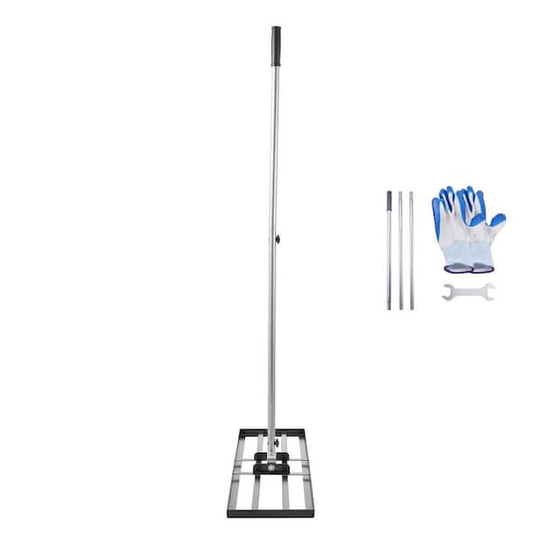 Lawn Leveling Rake 83.9 in. Handle 36 x 10 in. Ground Plate Rust-Resistant Carbon Steel Adjustable Heights