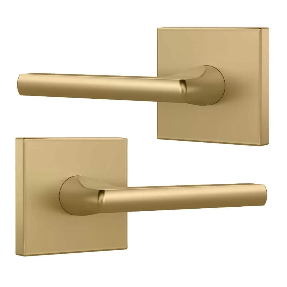 "Prime Dummy Lever Door Handle Closet or French Doors Non-Turning - Satin Brass (2 Pack) 5""" price history on PriceWatchPro