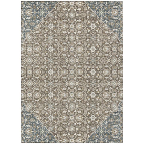 Chantille Machine Washable Indoor/Outdoor Abstract ACN3046 Taupe 10 ft. x 14 ft. Area Rug