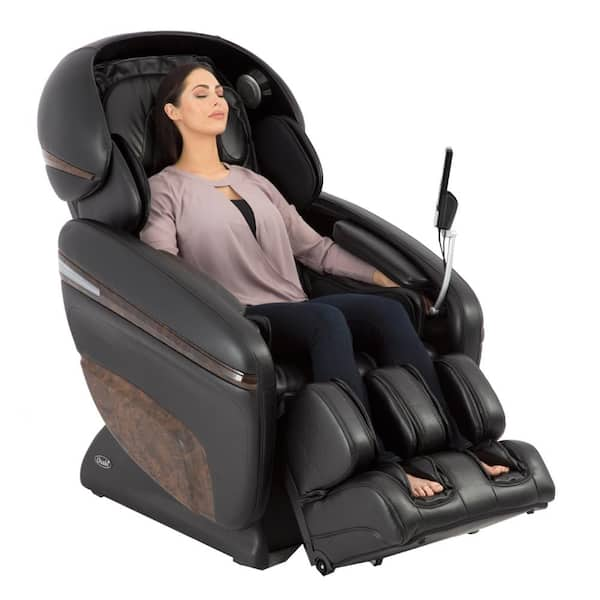 Pro series black faux 2025 leather reclining massage chair