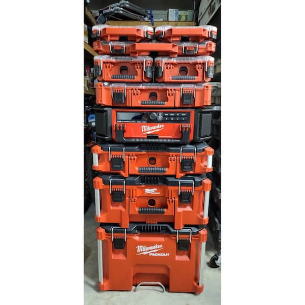 Milwaukee 48-22-8436 5-Compartment PACKOUT Compact Low-Profile Tool Organizer Red for sale online 