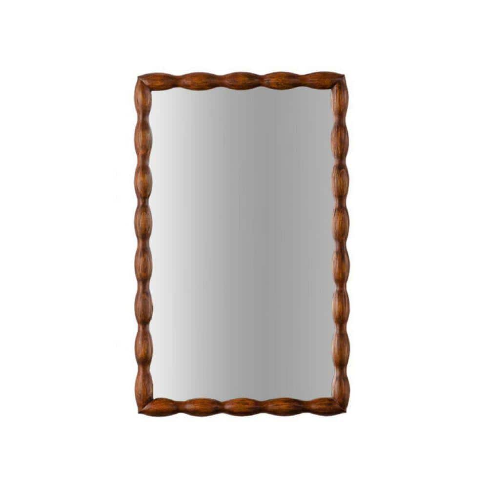 Natural Wood Color 24 in. W x 36 in. H Modern Solid Wood Frame