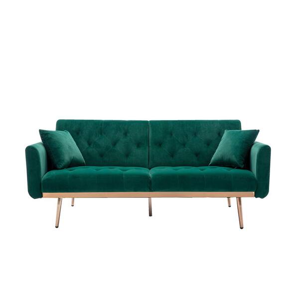 Utopia 4niture Zenith 63.78 In. Square Arm Velvet Mid-century Modern 