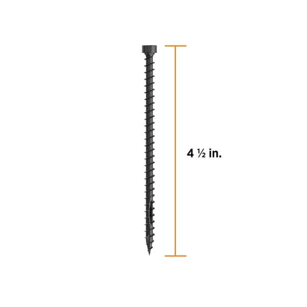 0.155 in. x 4-1/2 in. Black Star Drive Truss Head Structural Wood Screw-PROTECH Ultra 4 Exterior Coated (50-Pack)