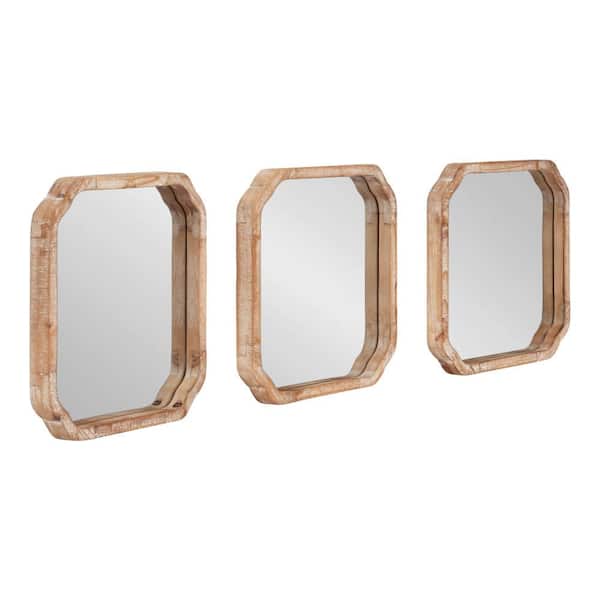 Kate and Laurel Marston Brown 12 in. W x 12 in. H Farmhouse Square Wood Framed Mirror