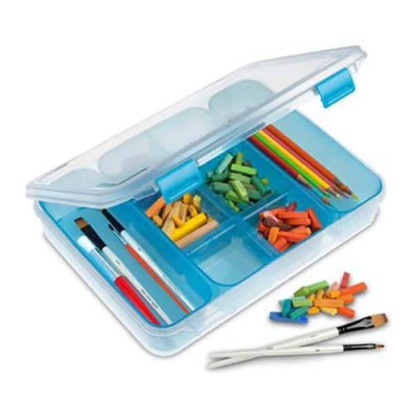 80 pieces Stackable Plastic Pencil Case, Blue - Pencil Boxes