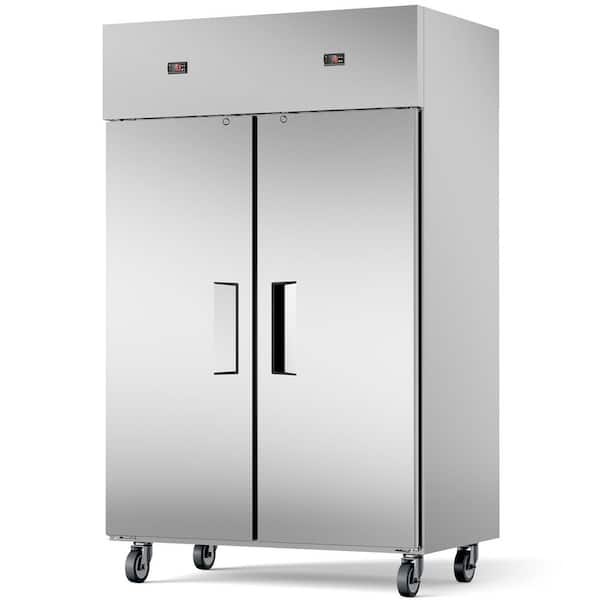 38 cu. ft. 8 Adjustable Shelves Refrigerator and Freezer Combo in Silver 48 in. W Dual Temperature Zones