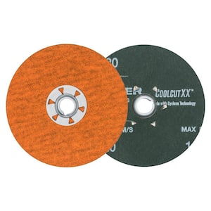 COOLCUT XX 4.5 in. x 5/8-11 in. Arbor GR120, Sanding Discs, Quick Change (Pack of 25)